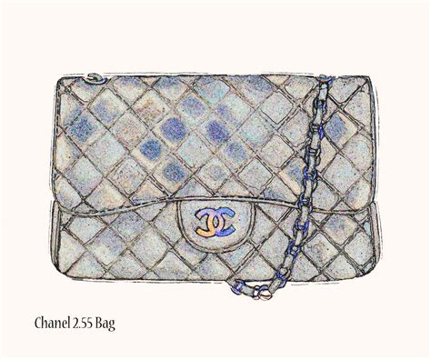 how to draw a chanel handbag|Chanel quilted bag pattern.